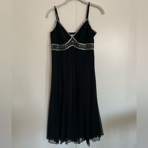 IXE Black Beaded Spaghetti Y2K Dress Size 4